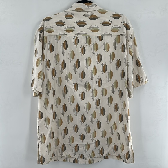 Tori Richard Honolulu Short Sleeve Silk Button Down Leaf Print Medium - Picture 6 of 7